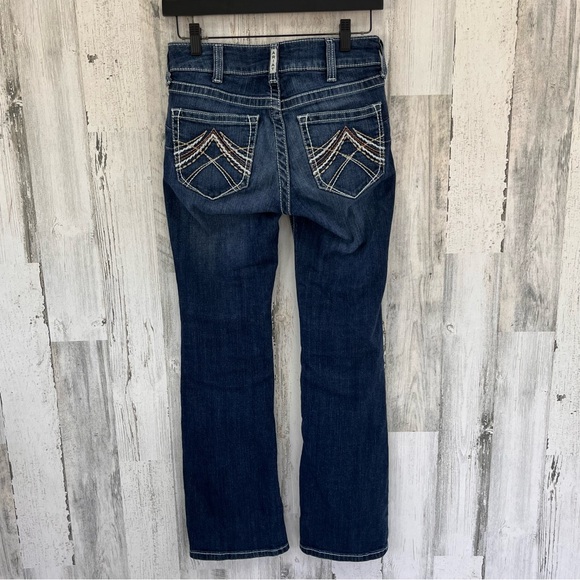 Ariat R.E.A.L. Rosy Whipstitch Low Rise Stretch Boot Cut Denim Jeans Size 27X30 - Picture 13 of 13
